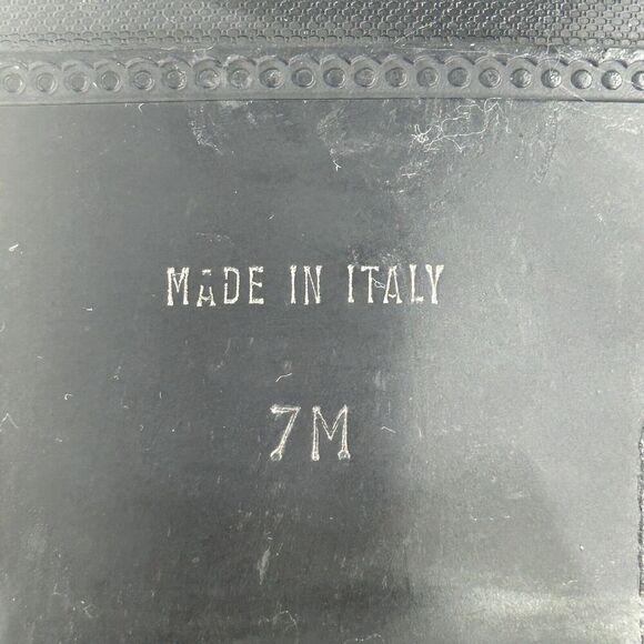 Ann Taylor Black Leather Cowhide Slip On Shoes Wms 7M Block Heel Classic Loafers - Picture 10 of 16